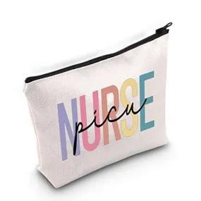 BLUPARK Picu Nurse Cosmetic Bag picu nurse bag pediatric intensive care nurse gift nurse appreciation makeup bag nursing work bag（Picu Nurse Bag