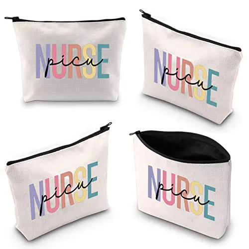 BLUPARK Picu Nurse Cosmetic Bag picu nurse bag pediatric intensive care nurse gift nurse appreciation makeup bag nursing work bag（Picu Nurse Bag