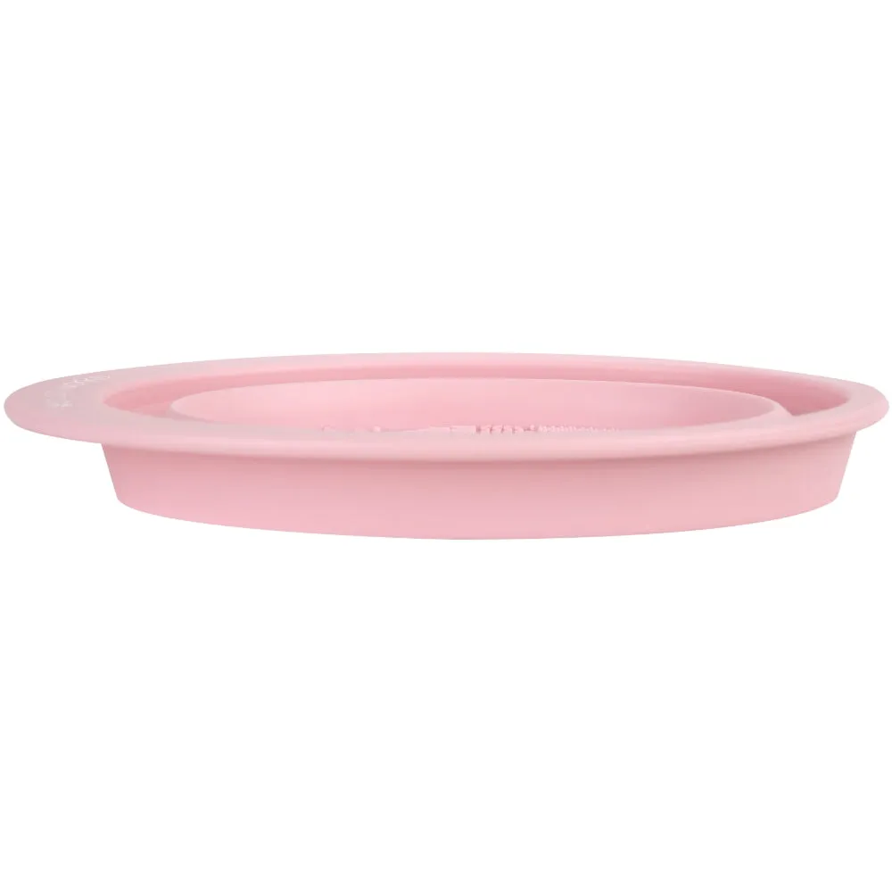 Brushworks Pink Silicone Makeup Brush Cleaning Bowl