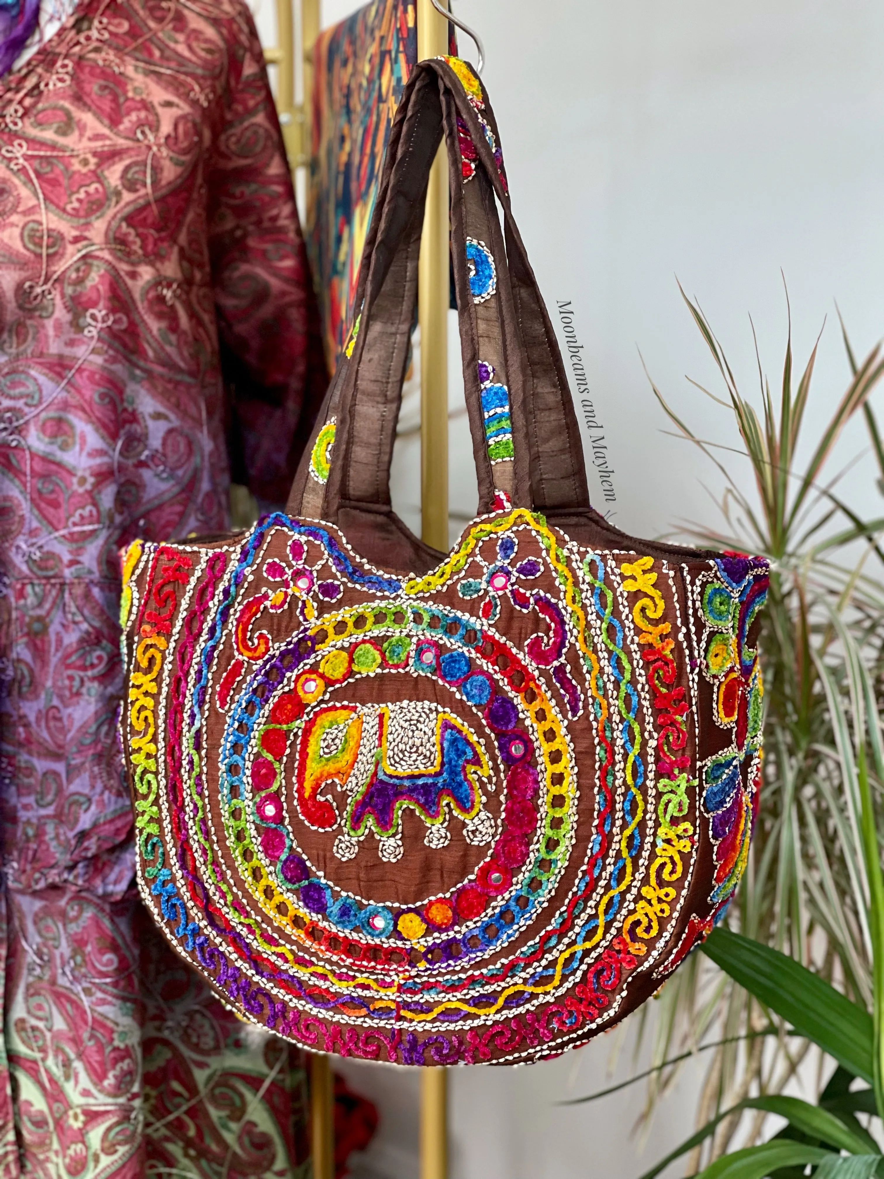 BURNT UMBER INDIAN SHAMBALA TOTE / BAG