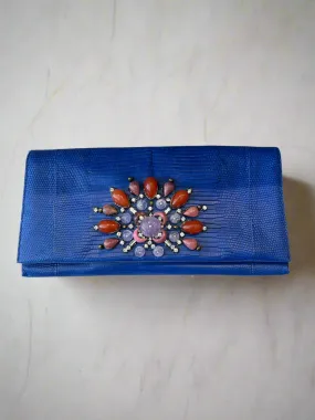 BVLGARI Vintage Clutch With Stone Embellishments