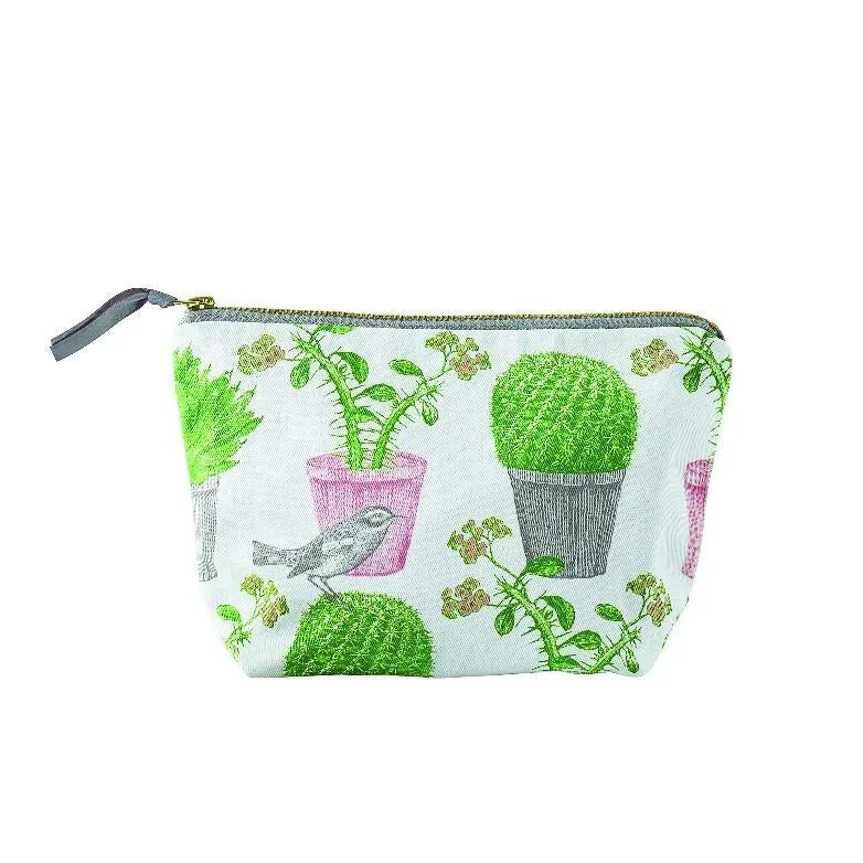 Cactus & Bird Cosmetic Bags