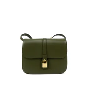 Celine Tabou Medium Shoulder Bag Dark Green