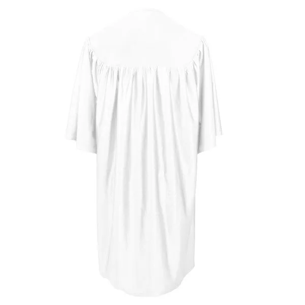 Child Shiny White Graduation Gown - Preschool & Kindergarten Gowns