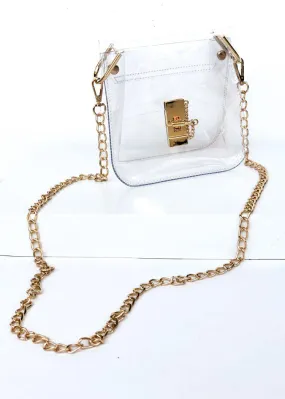 Clearly Tatum Clear Gold Purse-***FINAL SALE***