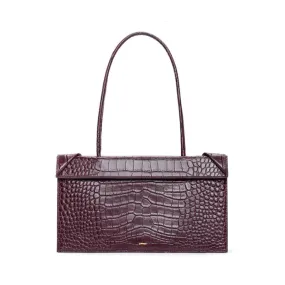 Click Medium Foldable Shoulder Bag - Bordeaux