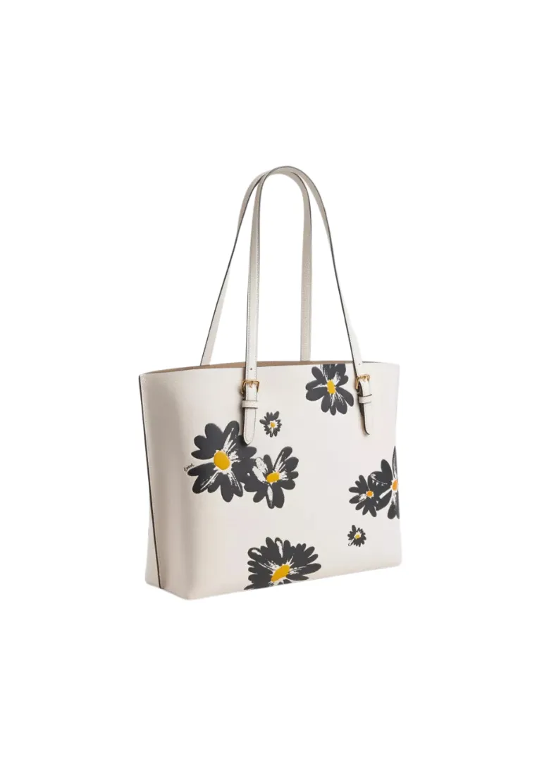 Coach Mollie Tote Bag With Floral Print In Chalk Multi CZ593