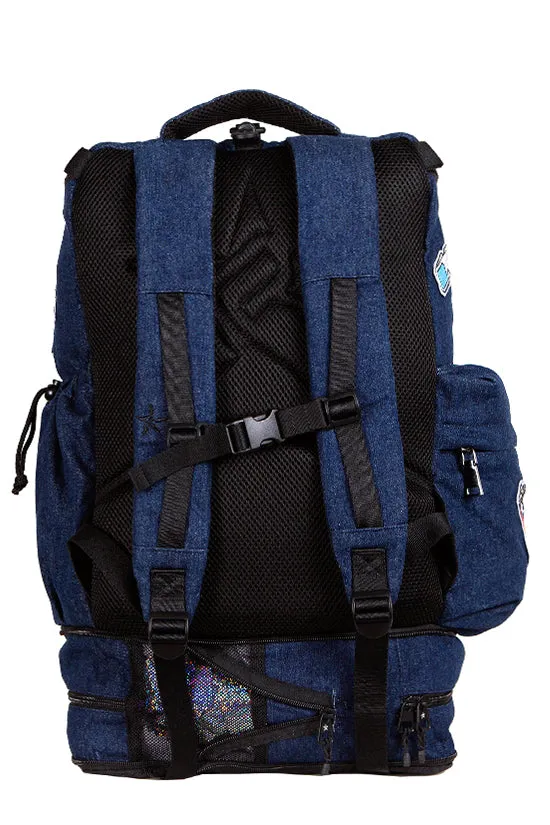 Denim Rebel Hero Plus Backpack with Patches