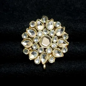 Designer kundan adjustable ring.