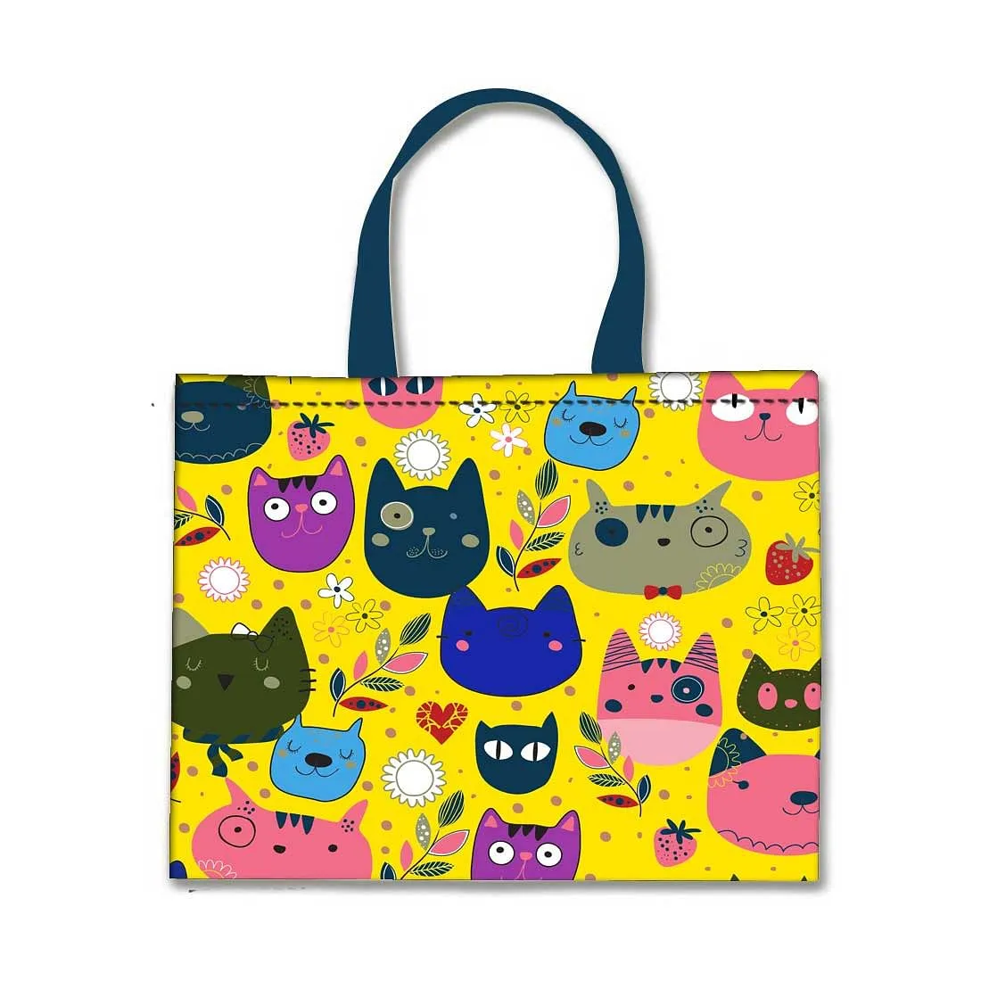 Designer Tote Bag With Zip Beach Gym Travel Bags -  Cats Everywhere