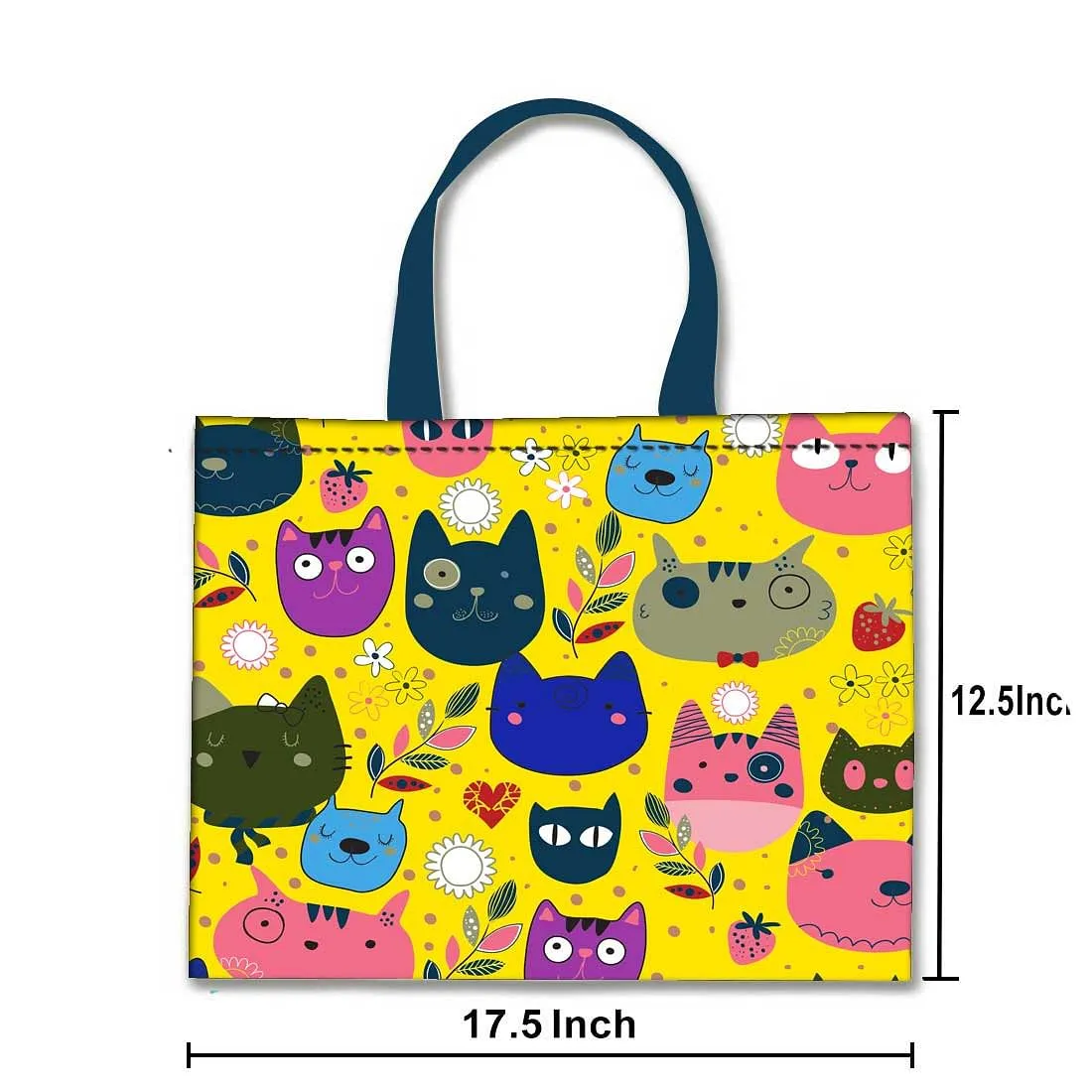 Designer Tote Bag With Zip Beach Gym Travel Bags -  Cats Everywhere