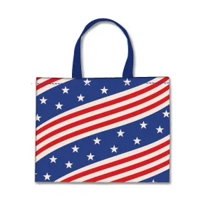 Designer Tote Bag With Zip Beach Gym Travel Bags -  Flag