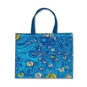 Designer Tote Bag With Zip Beach Gym Travel Bags -  Starry Starry Night