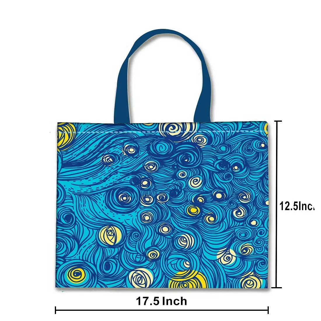 Designer Tote Bag With Zip Beach Gym Travel Bags -  Starry Starry Night