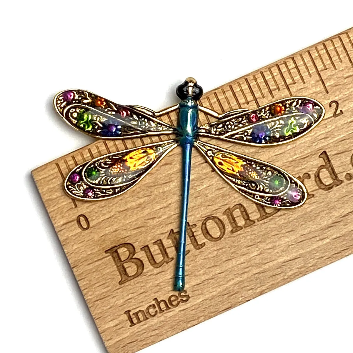 Dragonfly With Jeweled Wings Sew-Down, by Susan Clarke 2"  #SC-944