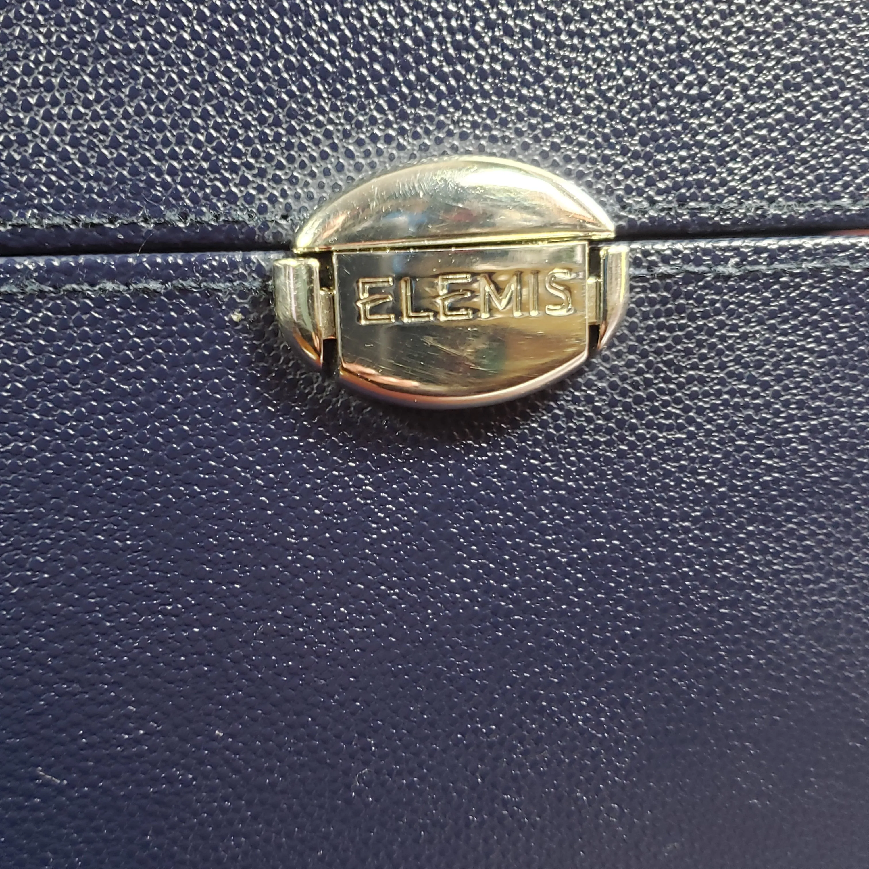 Elemis Navy Blue Circle Box Cosmetic Case Bag