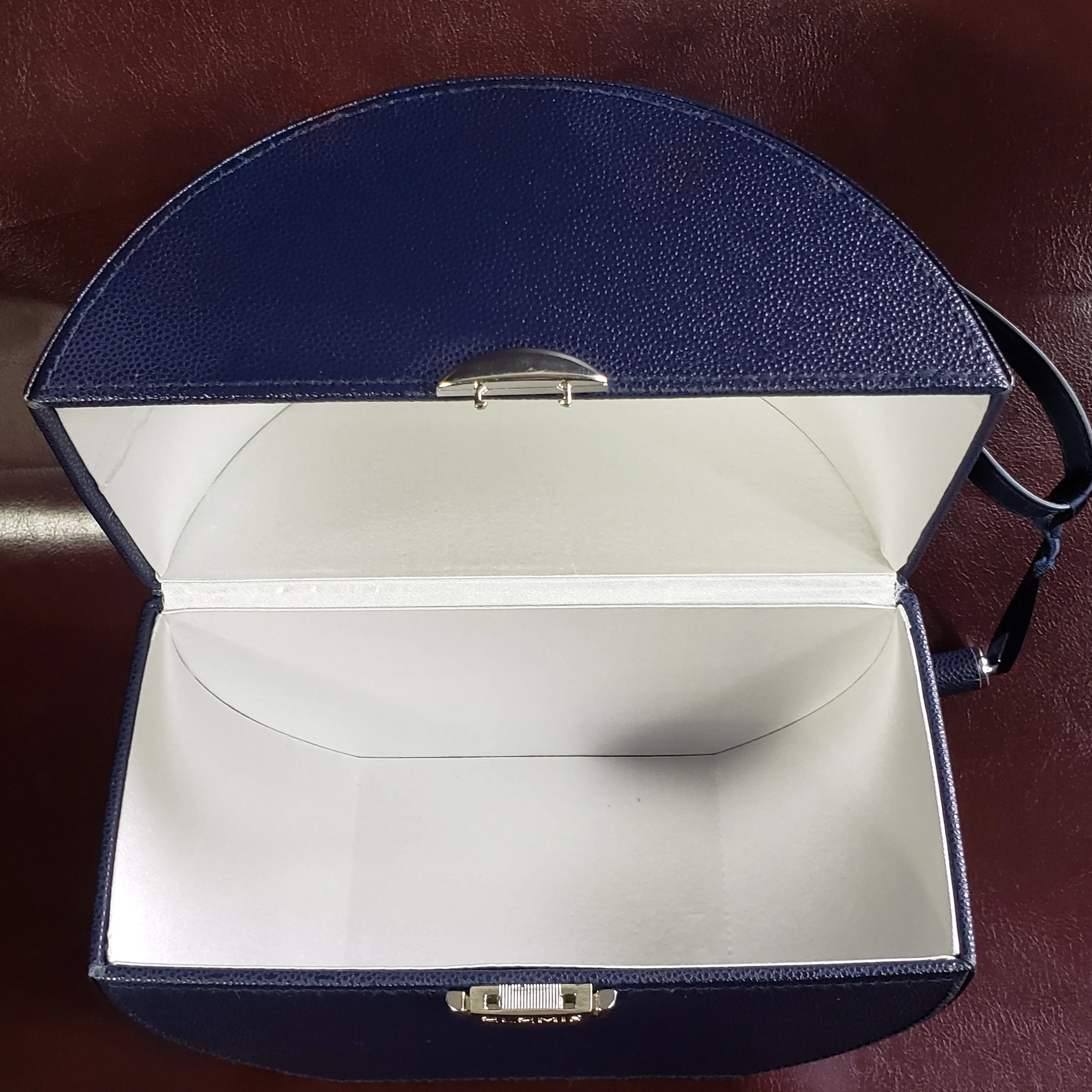 Elemis Navy Blue Circle Box Cosmetic Case Bag