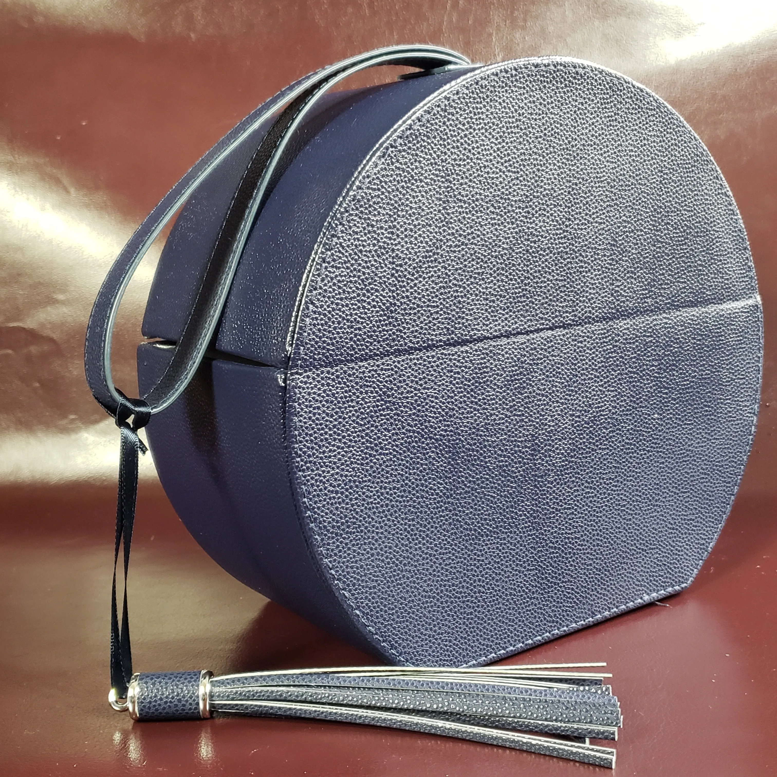 Elemis Navy Blue Circle Box Cosmetic Case Bag