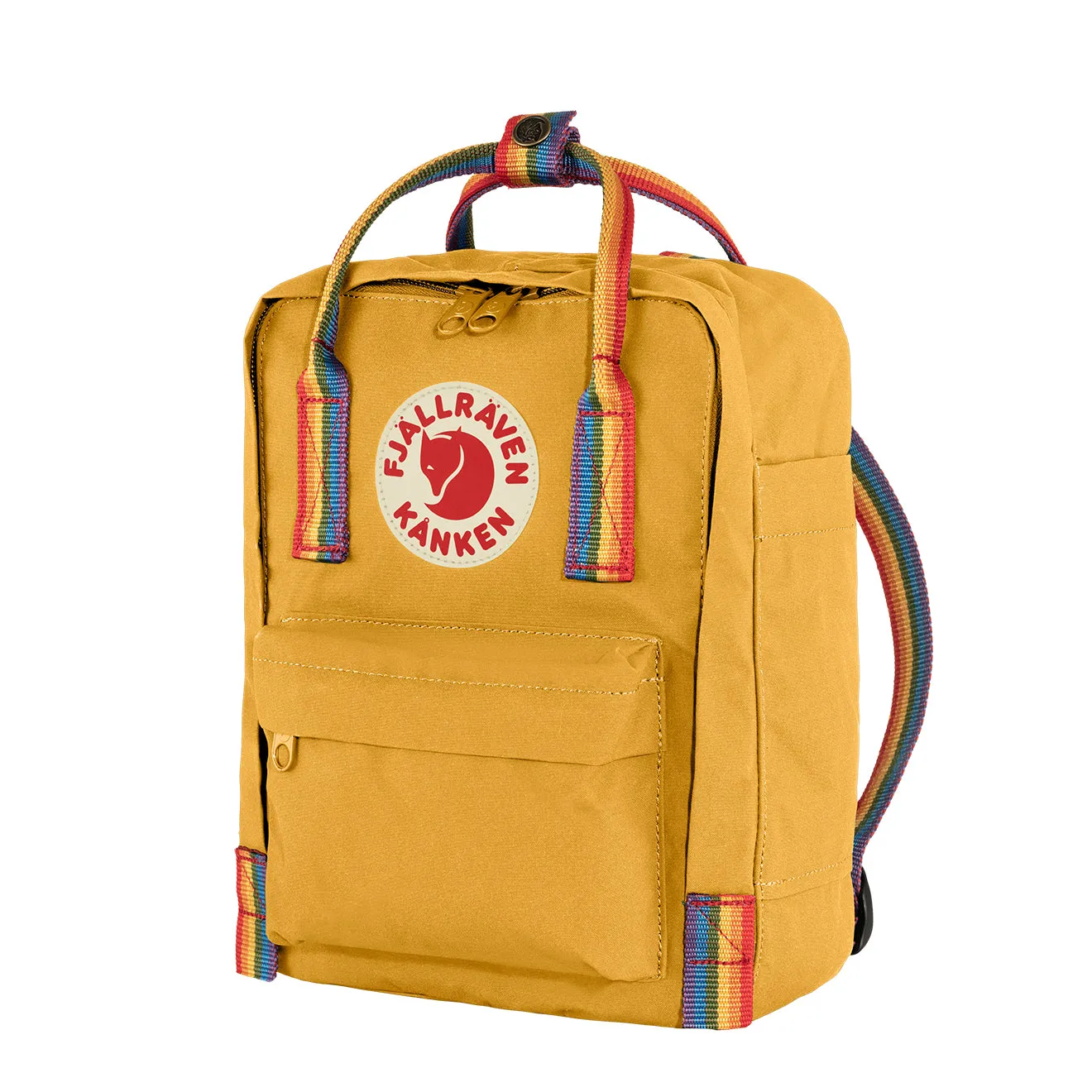 Fjallraven Kanken Rainbow Mini Ochre-Rainbow Pattern