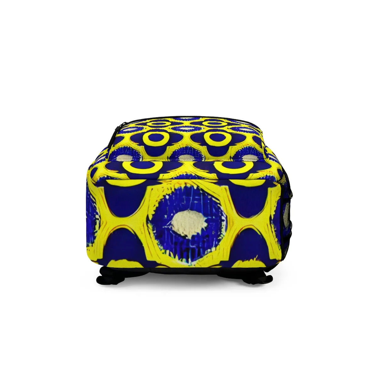 Flower Power: Vibrant Yellow and Blue Backpack