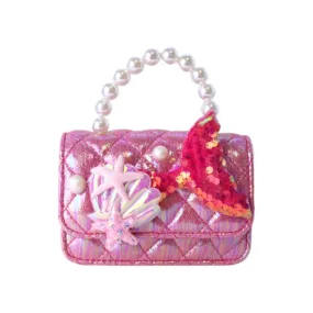 Fuchsia Mermaid Shiny Quilted Purse