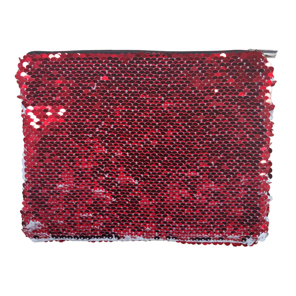 FULL CARTON - 50 x Sequin Handbags/ Cosmetic/Purses - 15cm x 20cm - RED