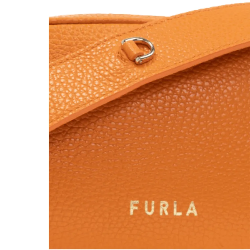 Furla Real Small Crossbody Double Zip - Mandarino