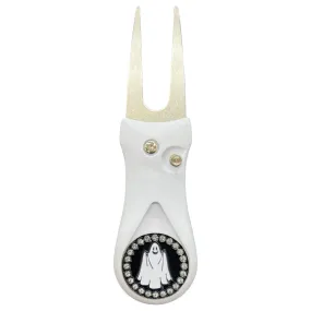 Ghost Golf Ball Marker With Colored Divot Repair Tool