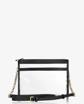 GiGi New York - Black Leigh Anne Crossbody Game Clear PVC w/ Black Leather