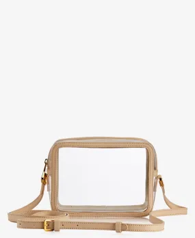 GiGi New York - Tan Collins Crossbody Game Clear PVC w/ Tan Leather