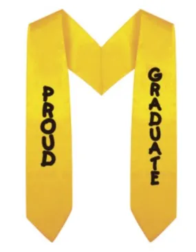 Gold Imprinted Preschool / Kindergarten Graduation Stole