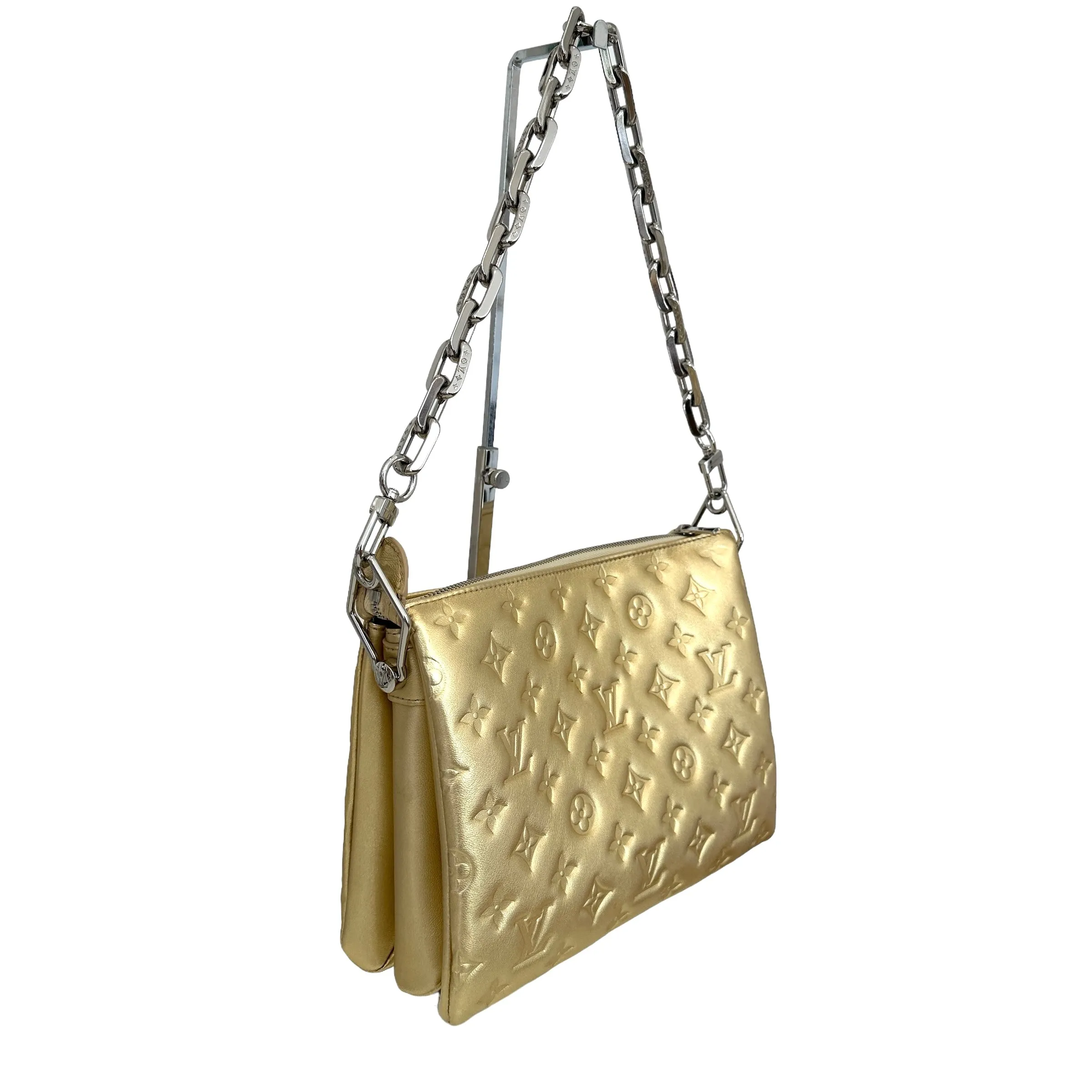 Gold Monogram Coussin Bag PM