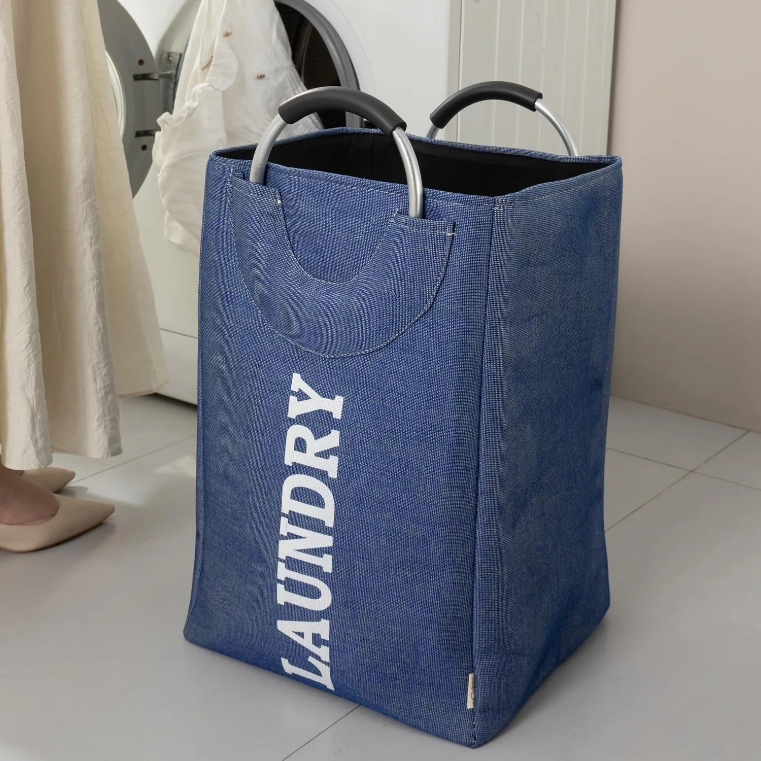 Heavy Duty Handles Collapsible Laundry Bag - Durable Oxford Fabric, Large Capacity, Easy Storage - Ideal for Home & Travel