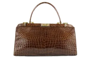 HENRY MORGAN & COMPANY Ltd. brown crocodile skin handbag