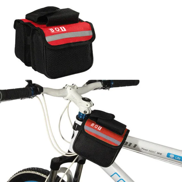 High Quality Cycling Bicycle Bike Top Frame Front Pannier Saddle Tube Bag Double Pouch