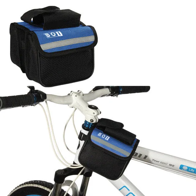 High Quality Cycling Bicycle Bike Top Frame Front Pannier Saddle Tube Bag Double Pouch