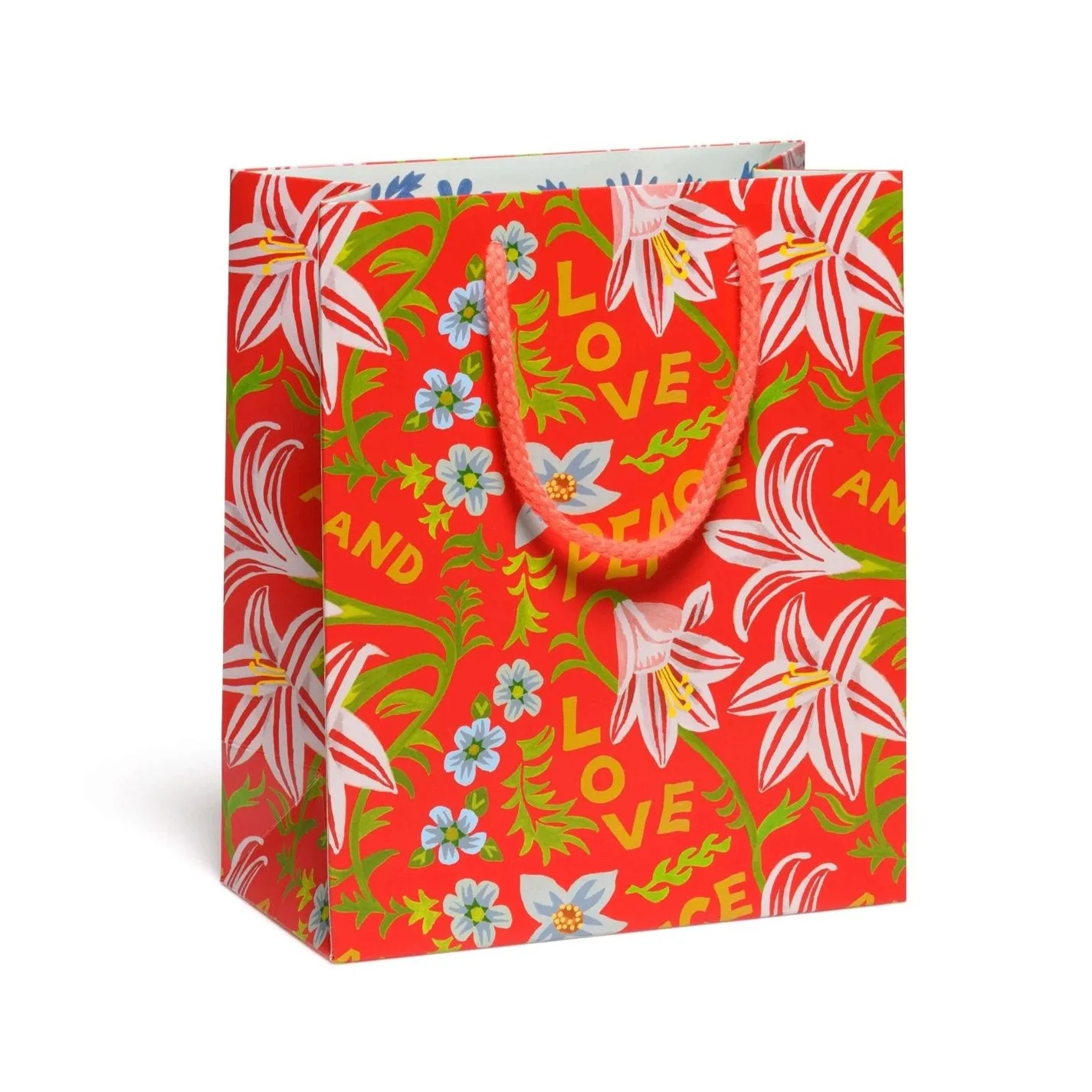 Holiday Designer Gift Bag / Peace & Amaryllis