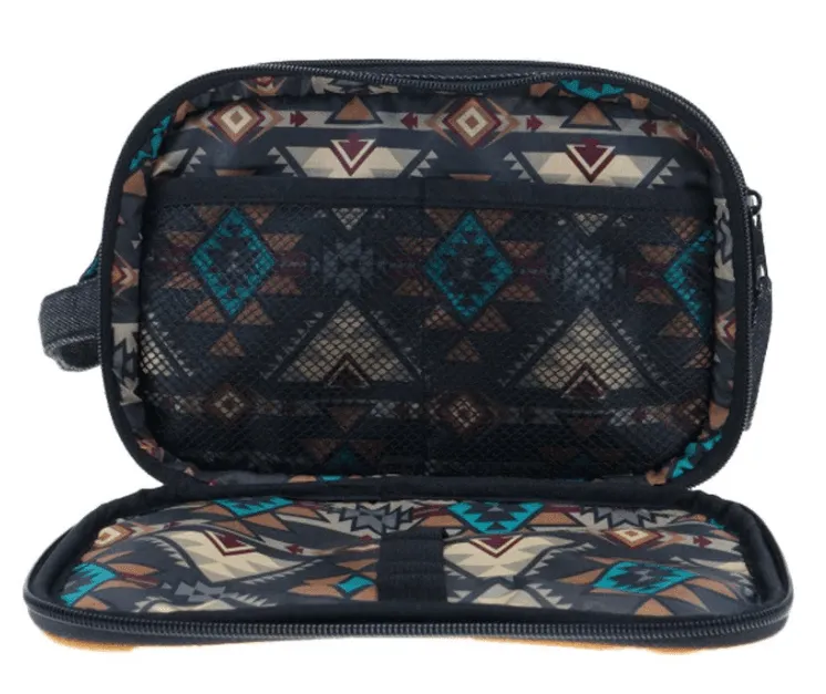 Hooey Dopp Kit Denim Aztec Toiletry Bag DK003