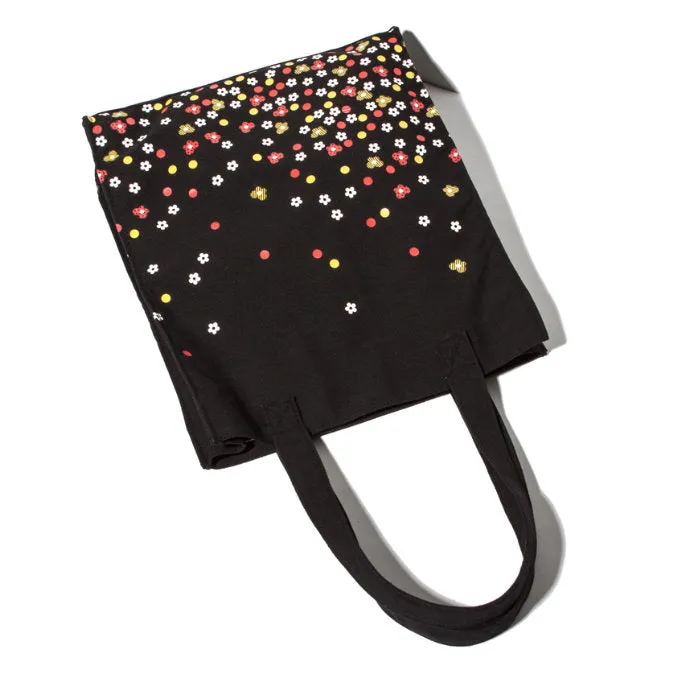 Japanese magazine gift Marc Jacobs Black Flower tote bag