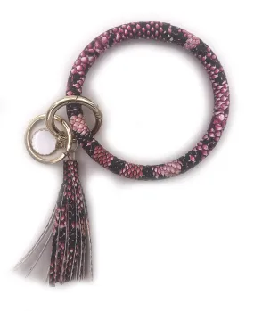 KC-8845 Pink Snake Skin Wristlet