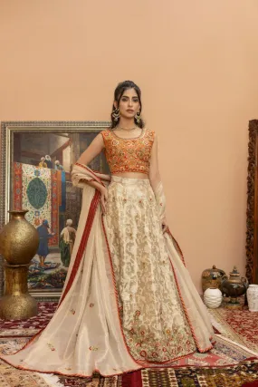 Khayal by Shaista Hasan - Sunrise Blossom - Raw Silk & Organza - 3 Piece