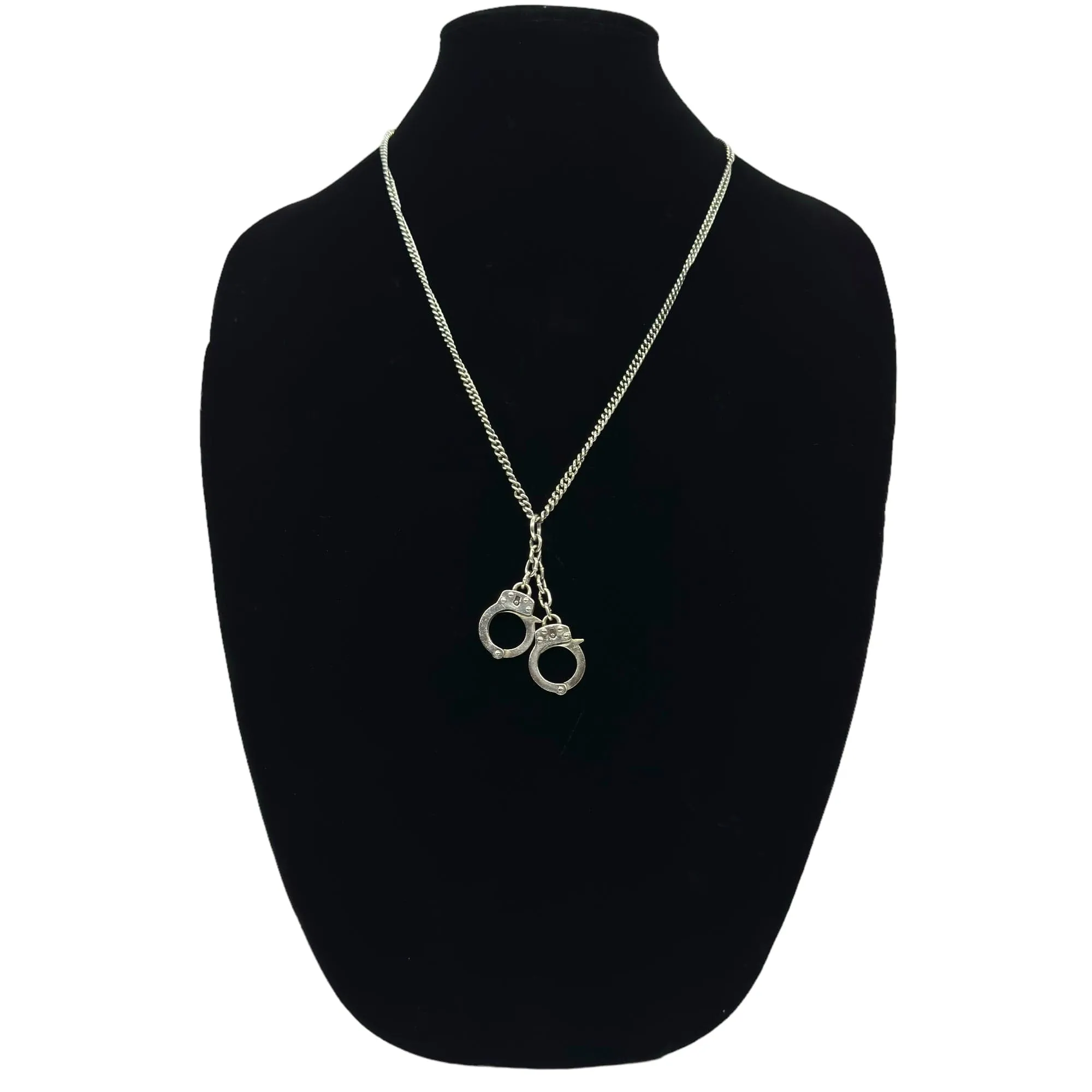 KING BABY Sterling Silver Handcuffs Necklace