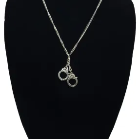 KING BABY Sterling Silver Handcuffs Necklace