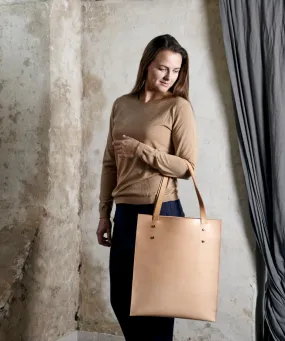 Leather tote: HEBERT (natural)