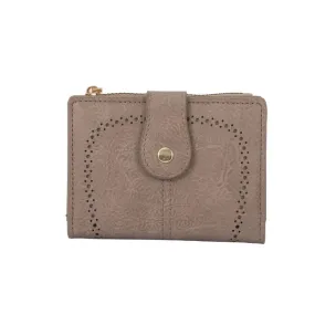 Lena Laser Detail Wallet- Grey