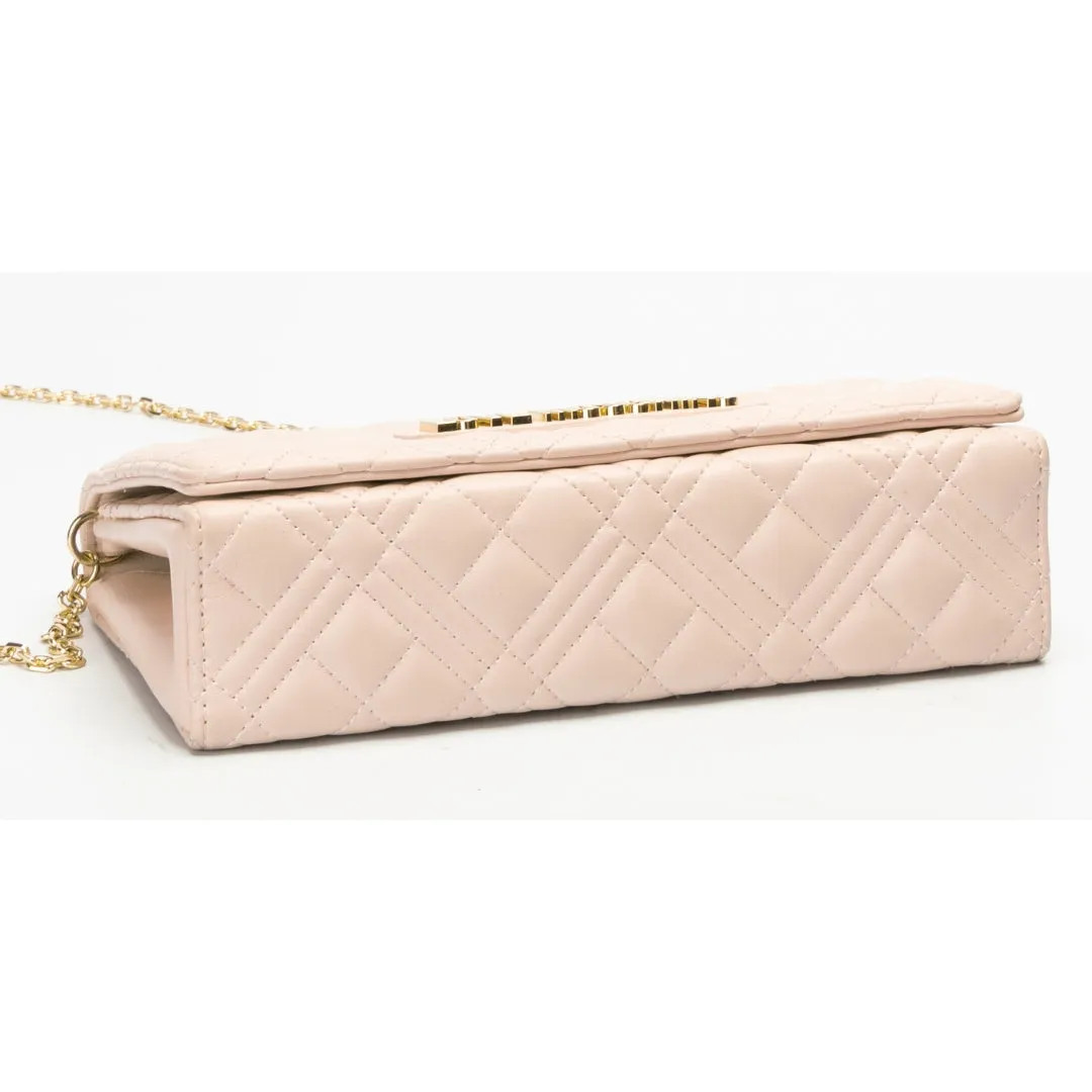 Love Moschino Logo-plaque Quilted Crossbody Bag