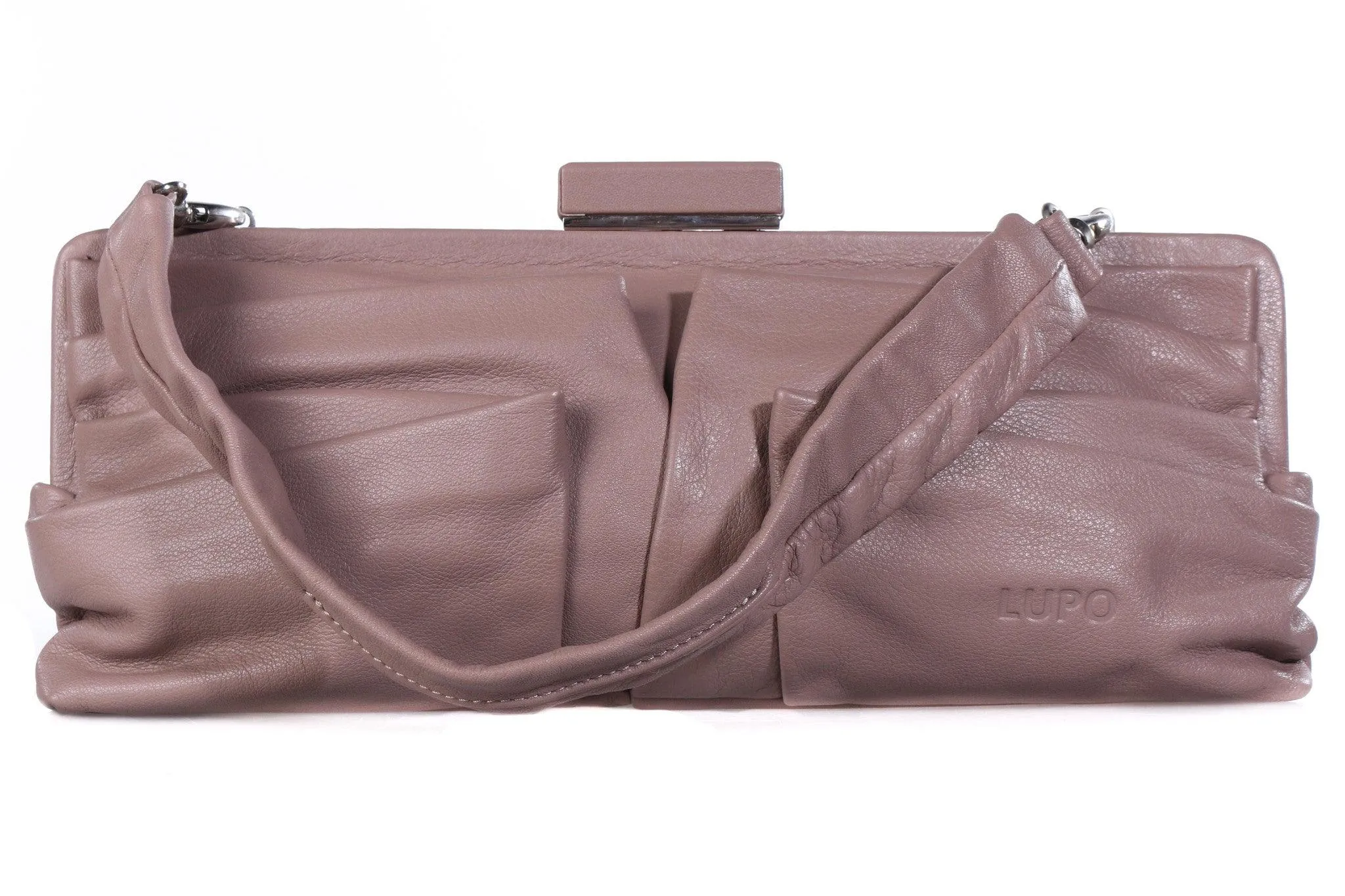 Lupo Soft Heather Colour Leather Handbag with Coin Purse.