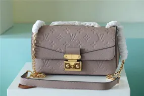 LV Marceau Monogram Empreinte Dove Gray For Women,  Shoulder And Crossbody Bags 9.6in/29.5cm LV M46199