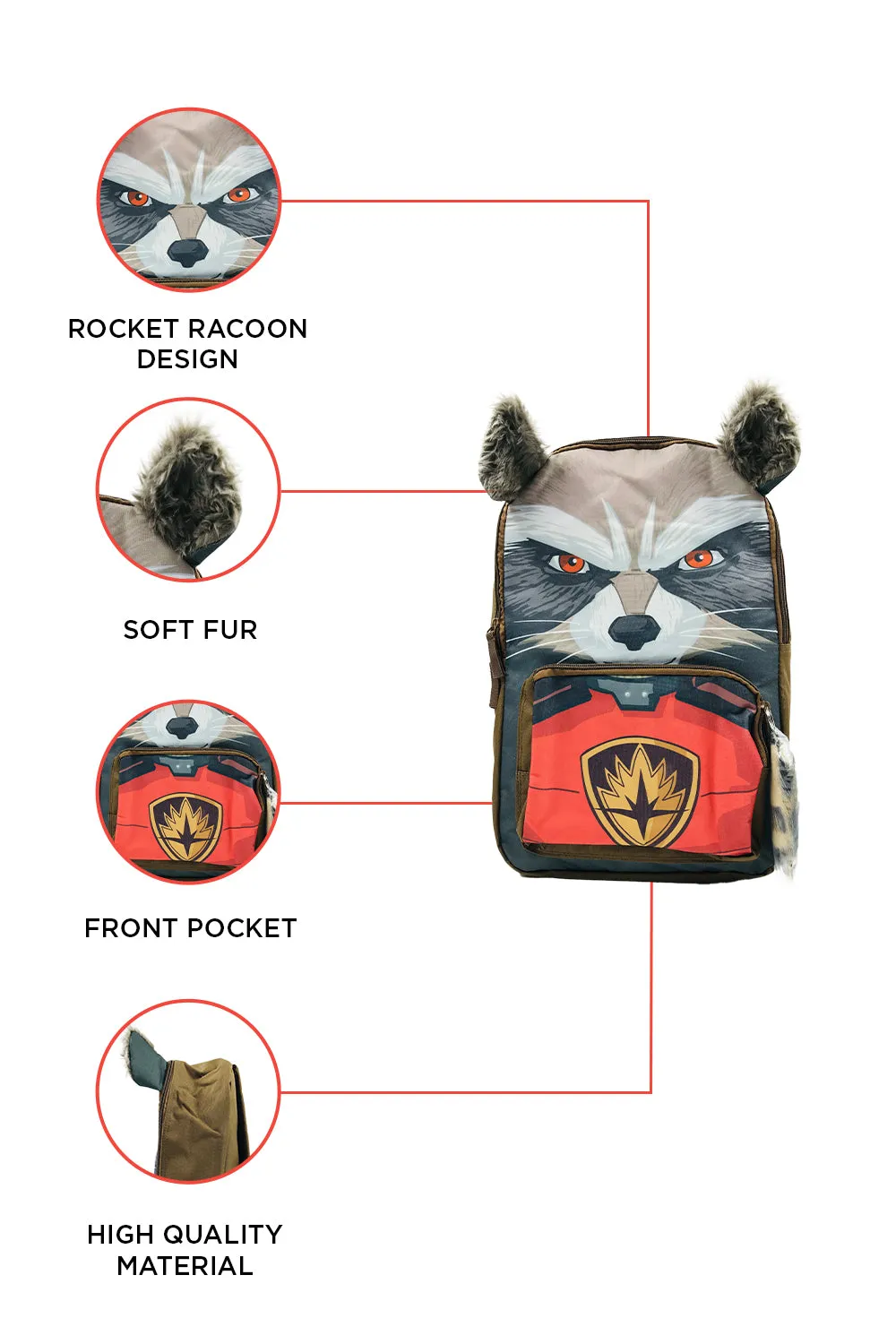 Marvel Guardians Of The Galaxy Rocket Backpack