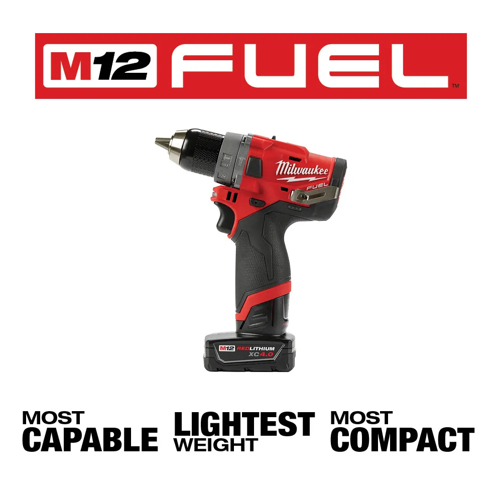 Milwaukee M12 Fuel 2-Tool Combo Kit - 1/2" Hammer Drill And 1/4" Hex Impact Driver